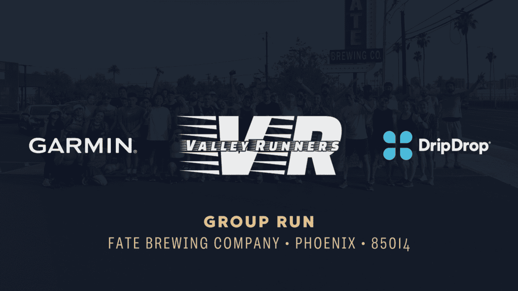 Valley Runners group run at Fate Brewing, Phoenix.