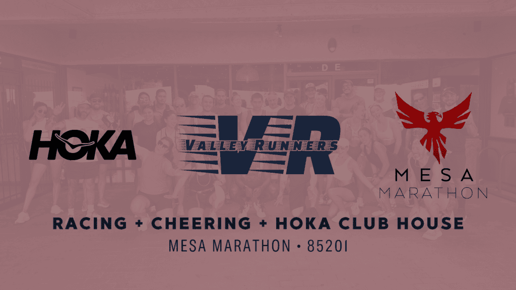 Hoka Mesa Marathon group of runners posing.