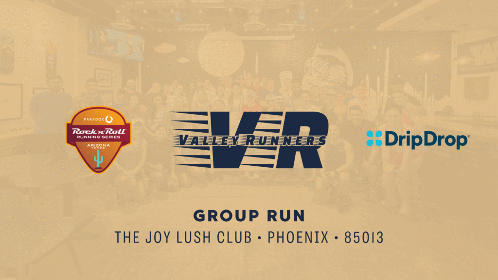 Valley Runners group run at The Joy Lush Club with Rock 'n' Roll.